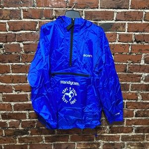 Blue Sony Handy-Cam Packable Windbreaker X-large